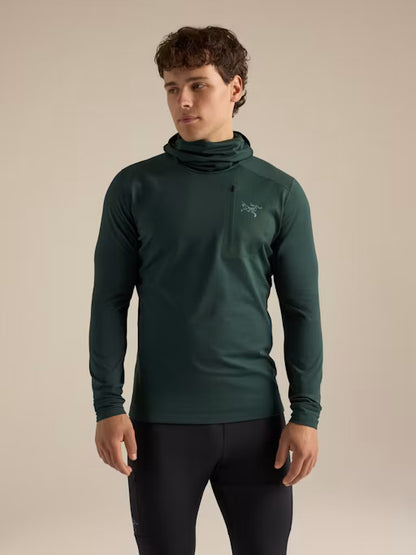 Rho LT Zip Neck M dark jade