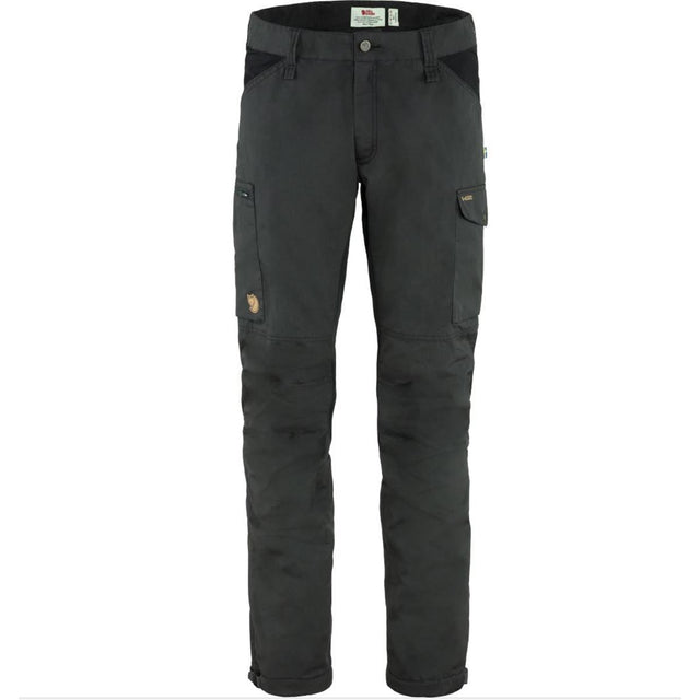 Fjäll Räven Kaipak Trousers M long dark grey black Herren Trekkinghose