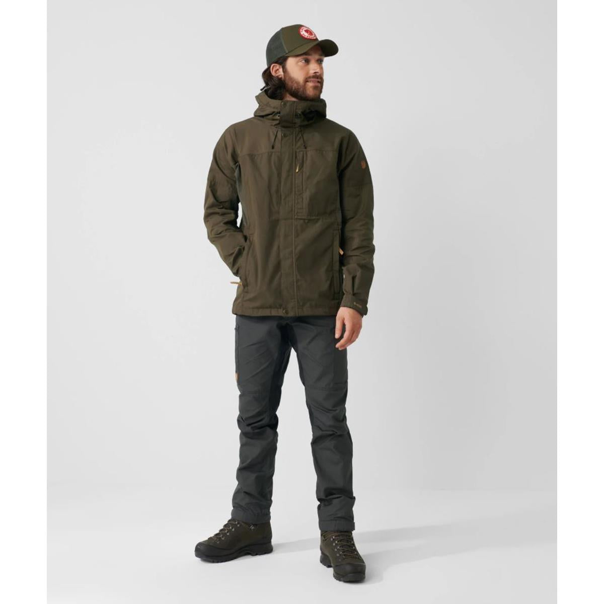 Fjäll Räven Kaipak Trousers M long dark grey black Herren Trekkinghose