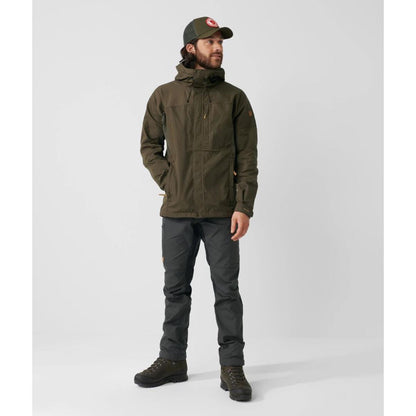 Fjäll Räven Kaipak Trousers M long dark grey black Herren Trekkinghose