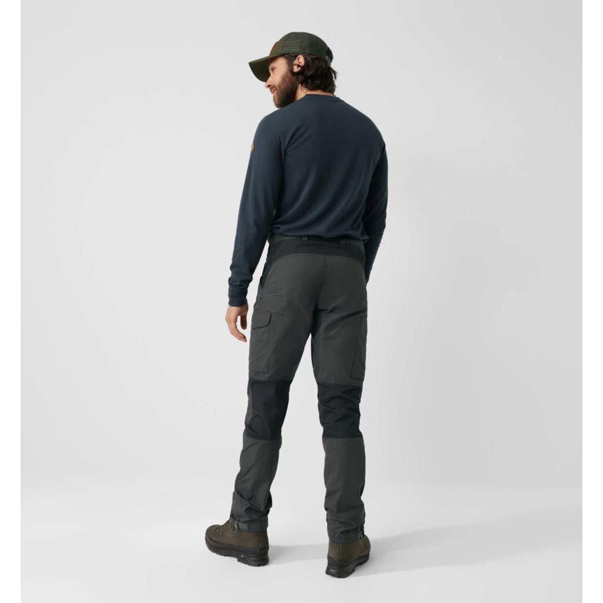 Fjäll Räven Kaipak Trousers M long dark grey black Herren Trekkinghose, image 4 of 5