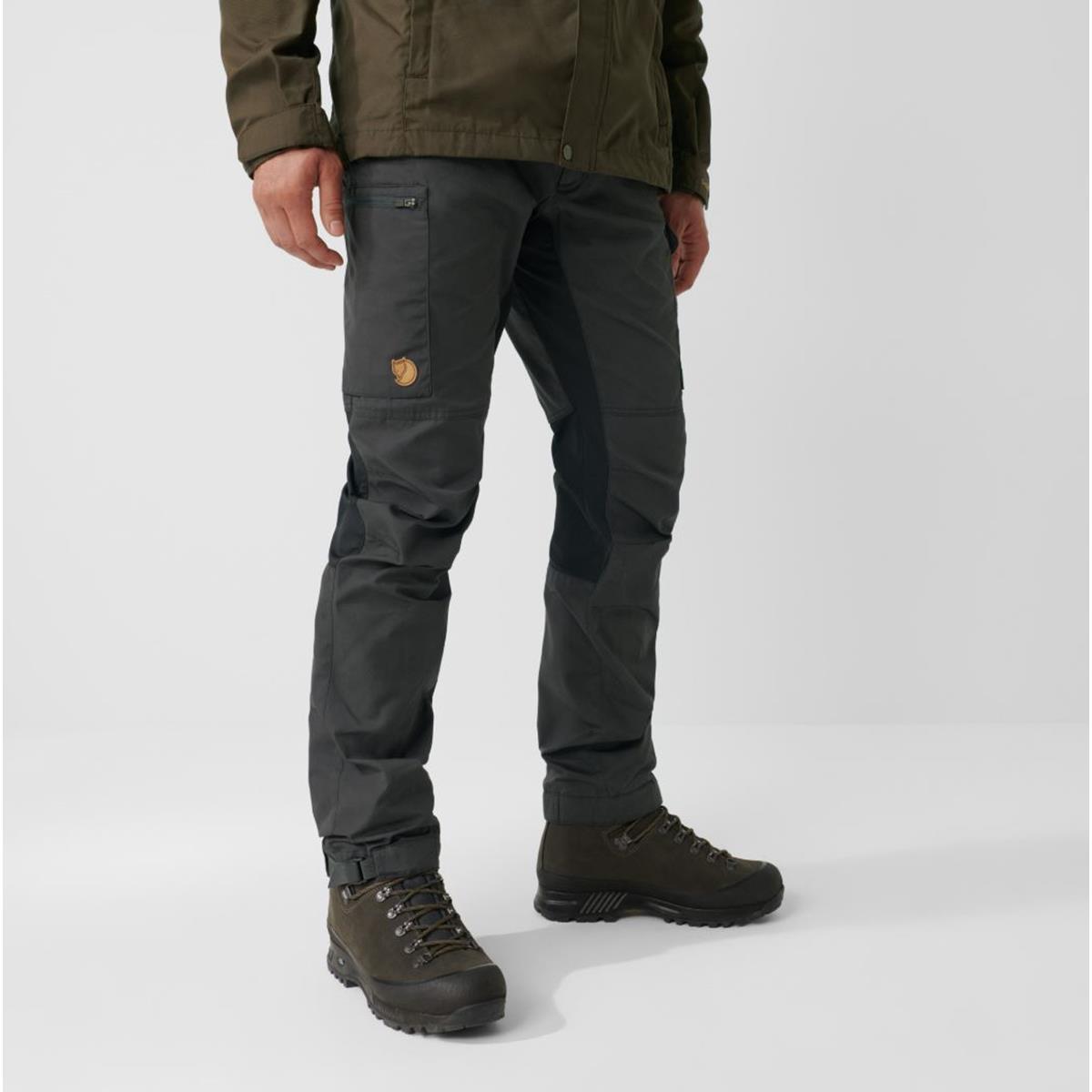 Fjäll Räven Kaipak Trousers M long dark grey black Herren Trekkinghose, image 5 of 5