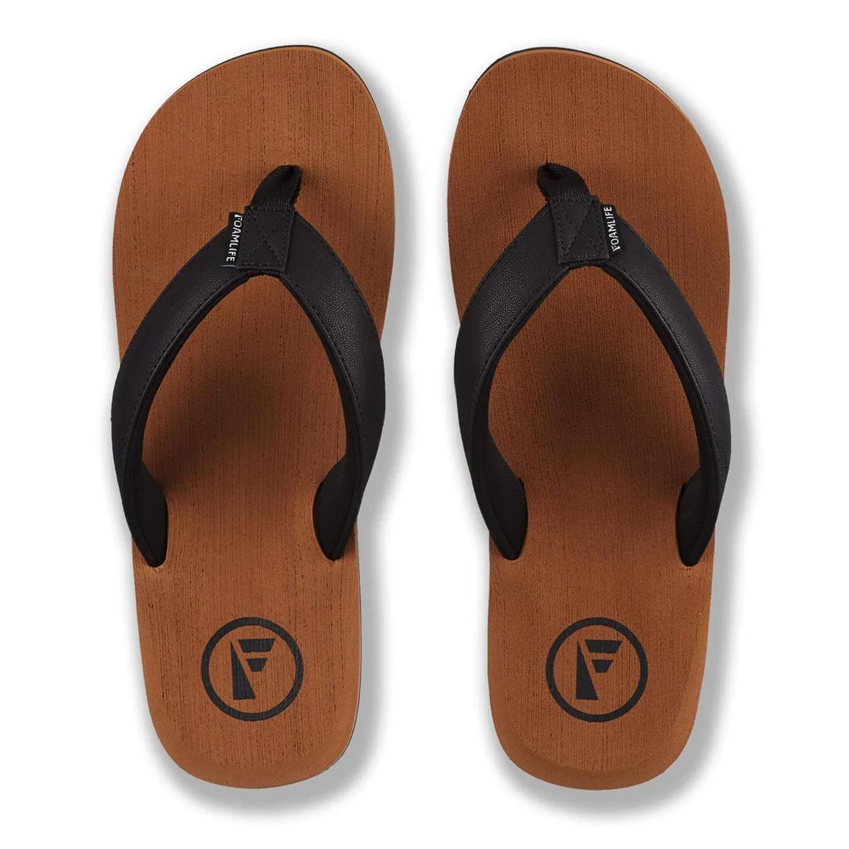FoamLife Seales Mens Flip Flops tan black, Bild 2 von 7