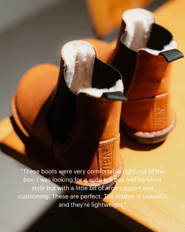 HELSINKI Shearling Trek cognac brown