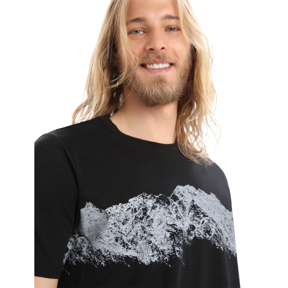 Icebreaker Tech Lite II SS Remarkable Range black Herren Merino T-Shirt, Bild 4 von 5