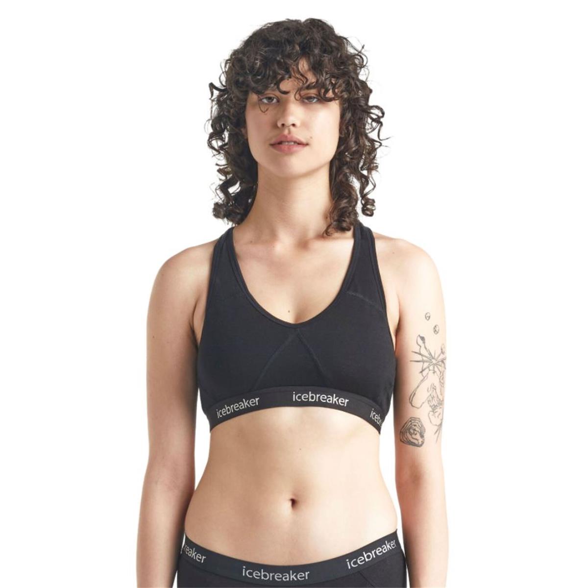 Icebreaker Sprite Racerback Bra black Damen BH