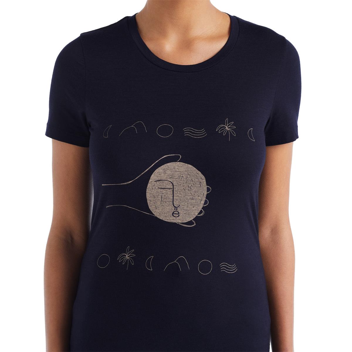Icebreaker Tech Lite II SS Tee Moon Sonnet midnight navy Damen T-Shirt, Bild 5 von 6