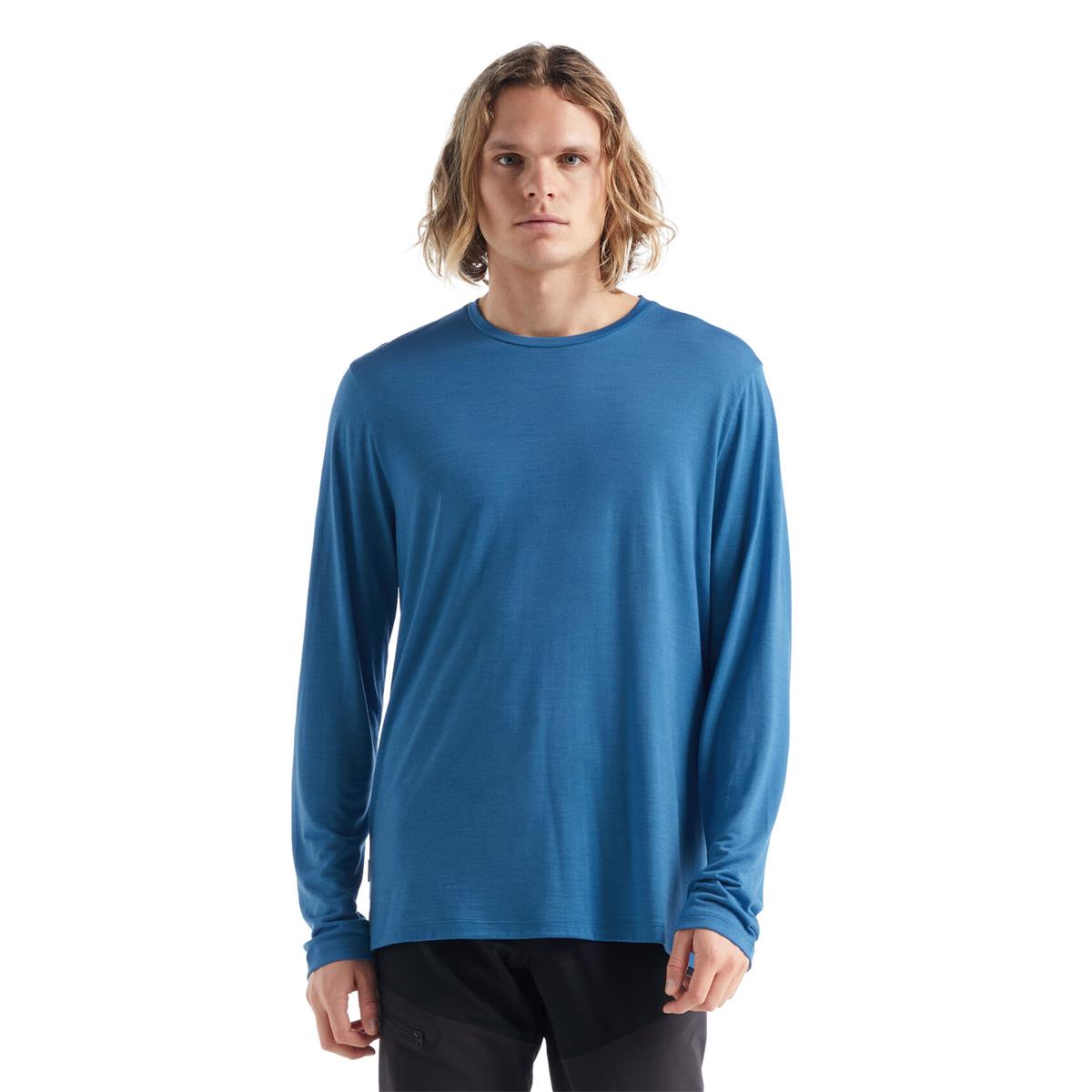 Icebreaker Sphere II LS Tee azul Herren Merino Longsleeve