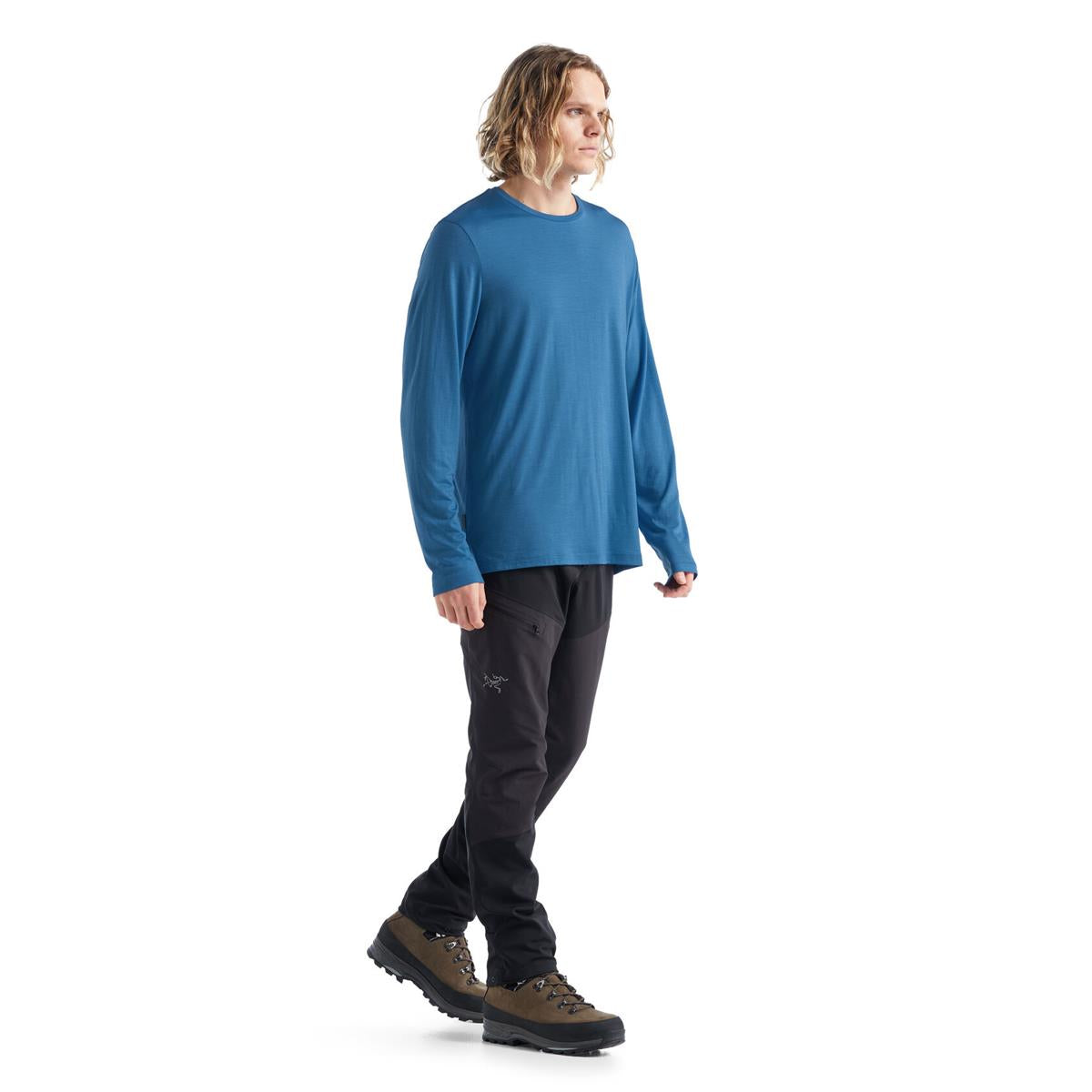 Icebreaker Sphere II LS Tee azul Herren Merino Longsleeve