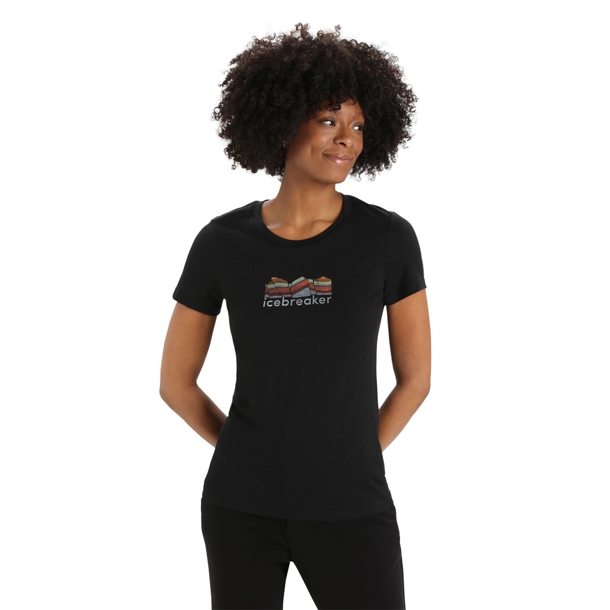 Icebreaker W Sphere II SS Tee Mountain Geology black Damen T-Shirt, image 2 of 4