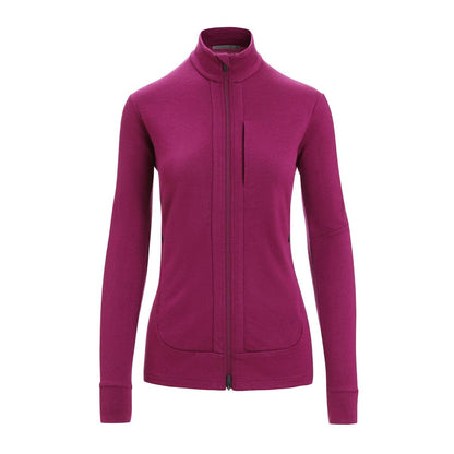Icebreaker W Quantum III LS Zip go berry Damen Fleecejacke
