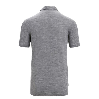Icebreaker M Drayden SS Polo gritstone heather Herren T-Shirt