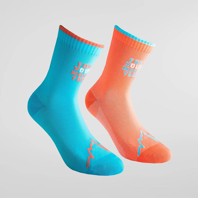 La Sportiva For Your Mountain Socks Hibiscus/ Malibu Blue