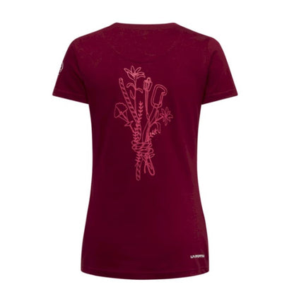 La Sportiva Climb Flower T-Shirt W redwood/azalea
