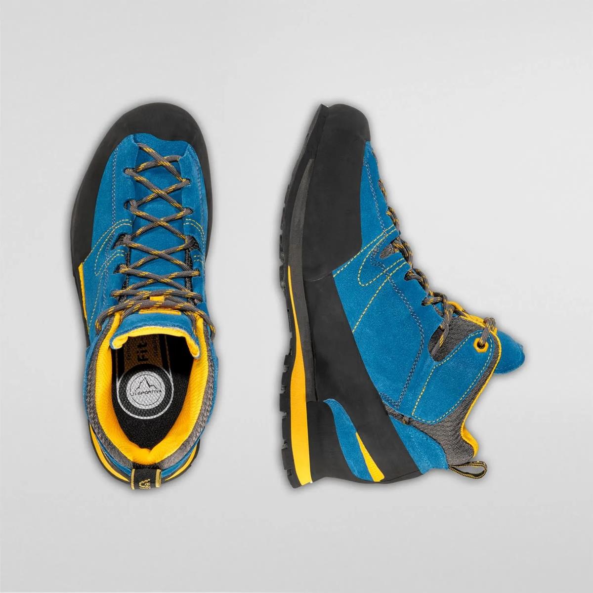 La Sportiva Boulder X Mid GTX Men blue yellow