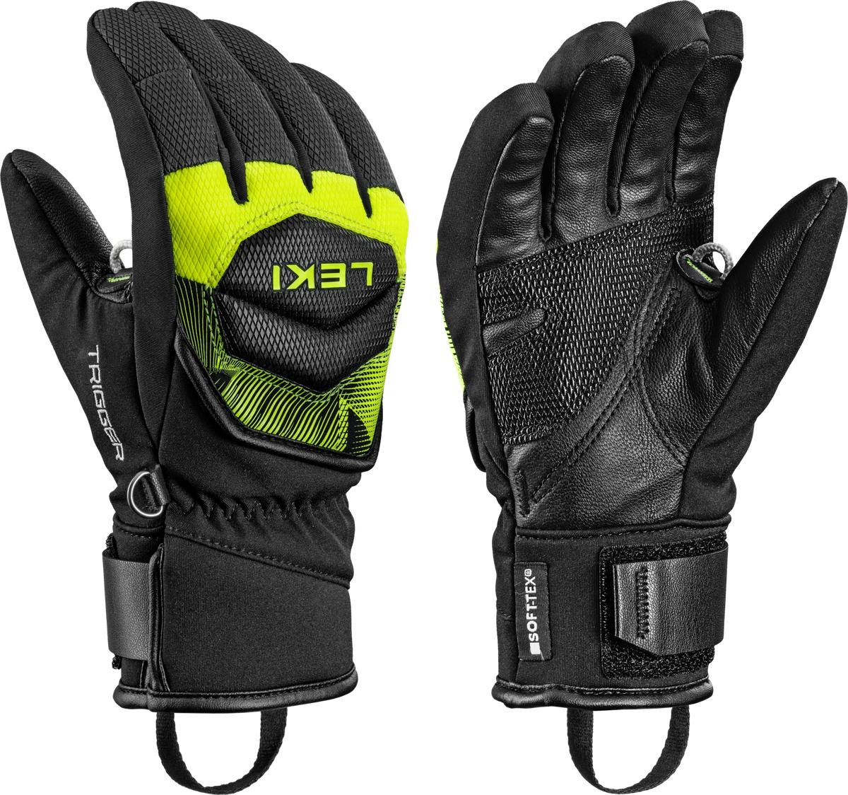 LEKI WCR Core TR Junior - black-neonyellow