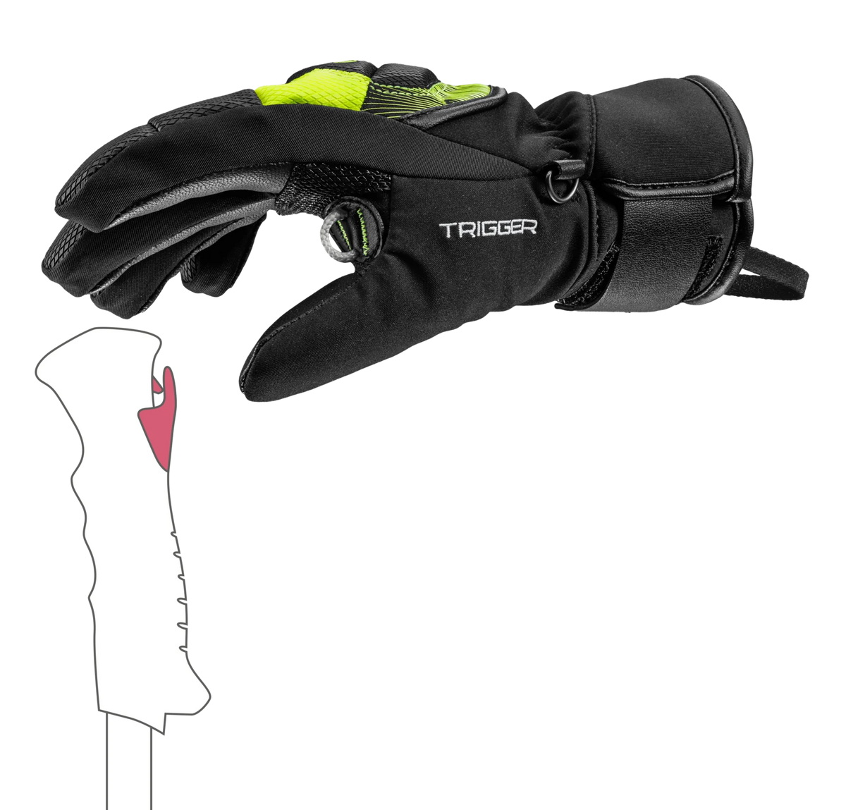 LEKI WCR Core TR Junior - black-neonyellow