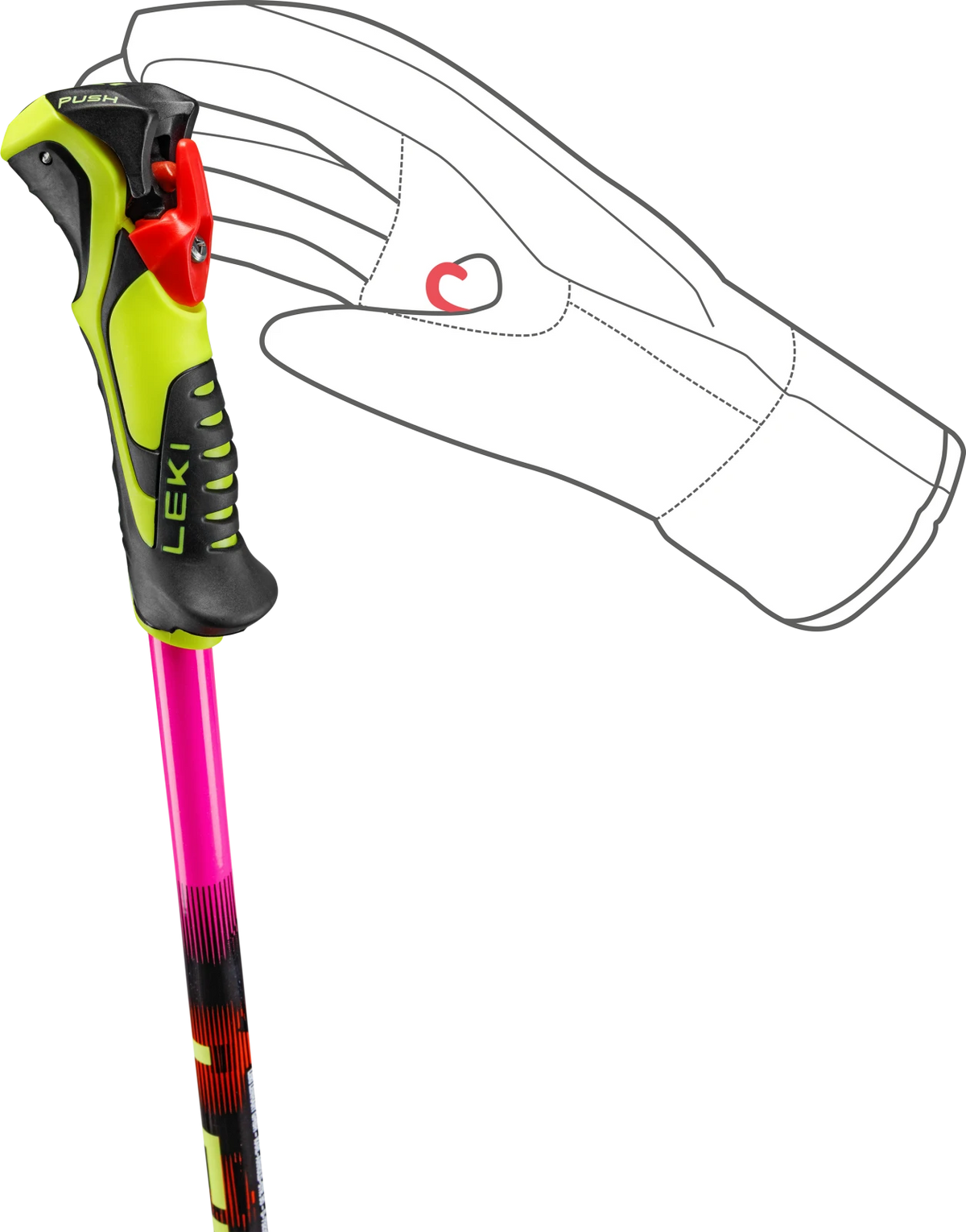 LEKI WCR Evo Lite SL TR - neonpink-neonorange-neonyellow