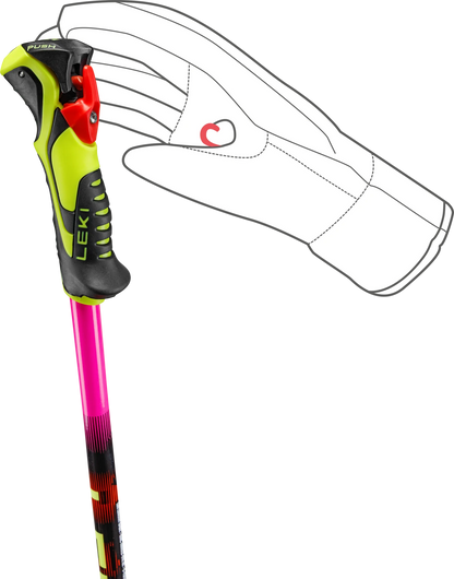 LEKI WCR Evo Lite SL TR - neonpink-neonorange-neonyellow
