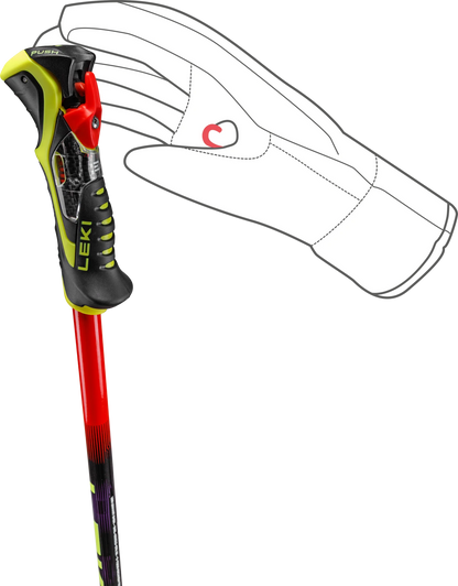 LEKI Venom SL TR - bright red-violet-neonyellow