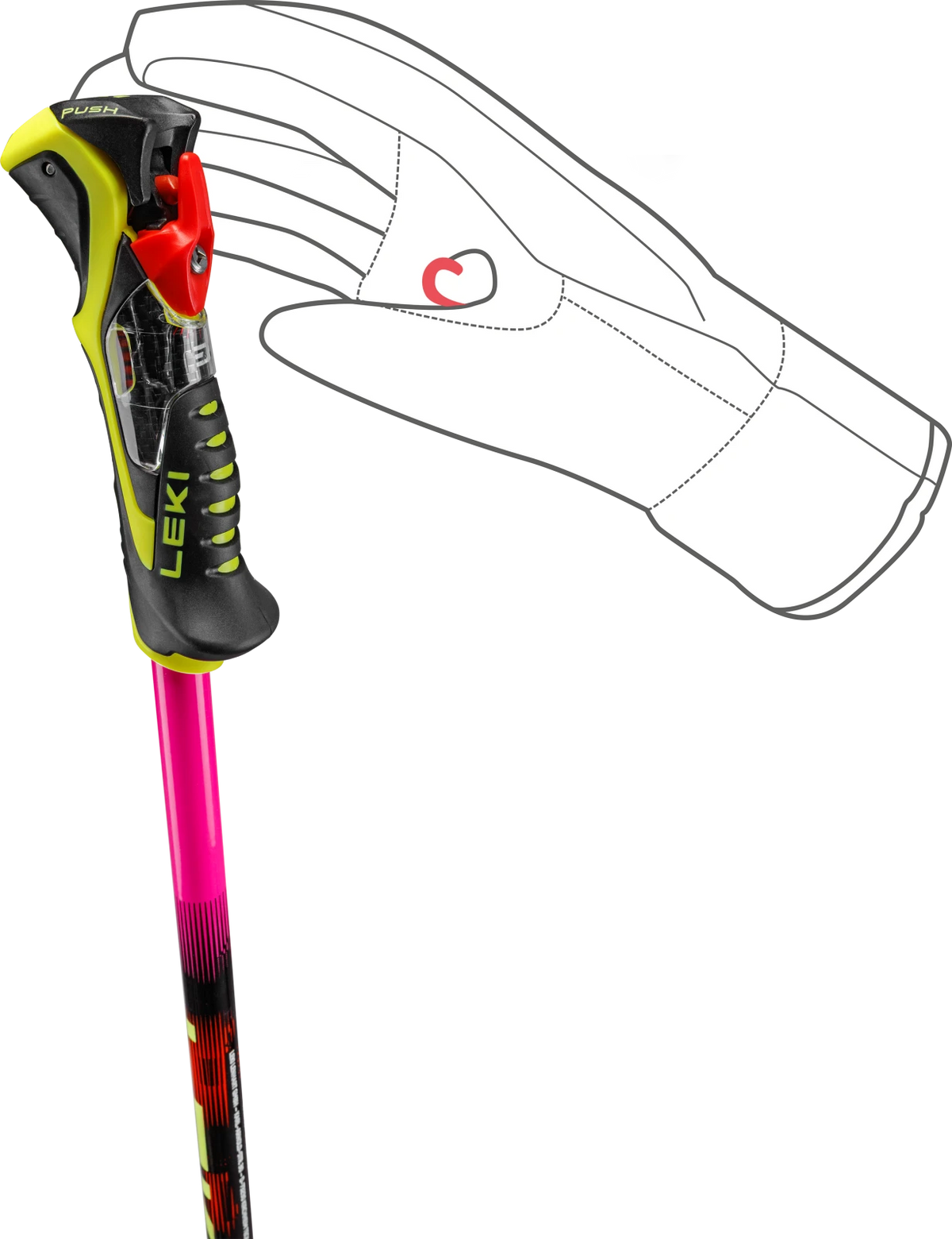 Leki Venom SL TR - neonpink-neonorange-neonyellow