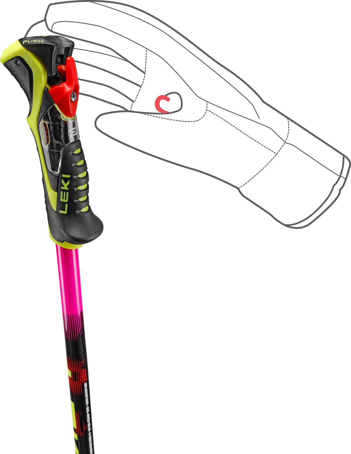 LEKI WCR Pro Lite SL TR - neonpink-neonorange-neonyellow