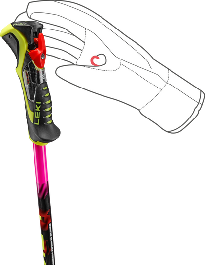 LEKI WCR Pro Lite SL TR - neonpink-neonorange-neonyellow