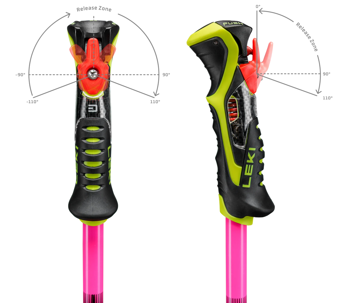 LEKI WCR Pro Lite SL TR - neonpink-neonorange-neonyellow