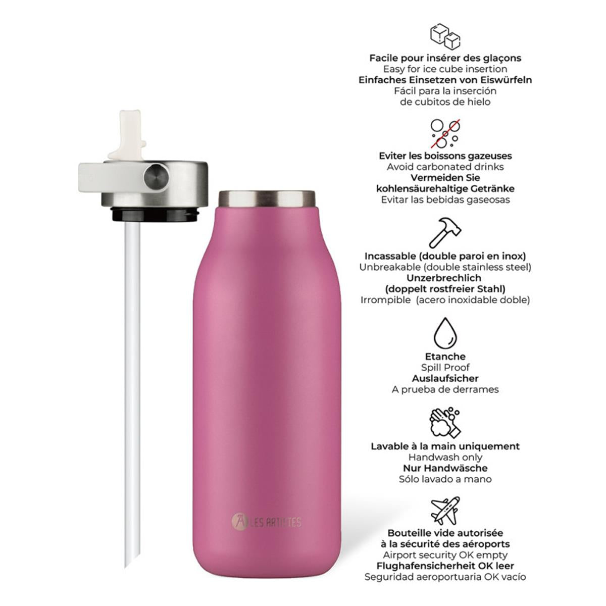 LES ARTISTES Isolierte Flasche 2.0 - 1 Liter