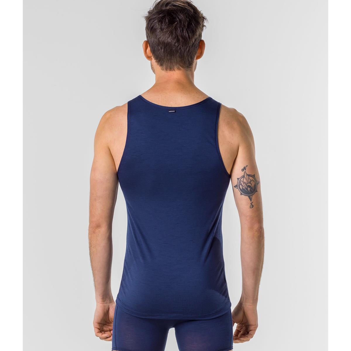 Löffler Herren Singlet Merino Light Dunkelblau