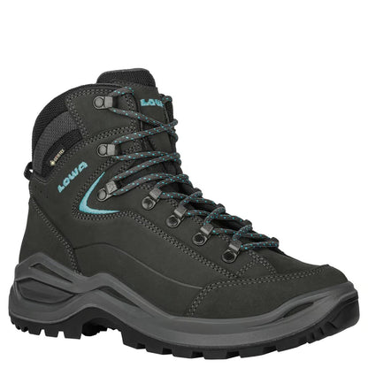Lowa Damen Trekkingschuhe Renegade Evo GTX MID Ws S Asphalt/ Türkis