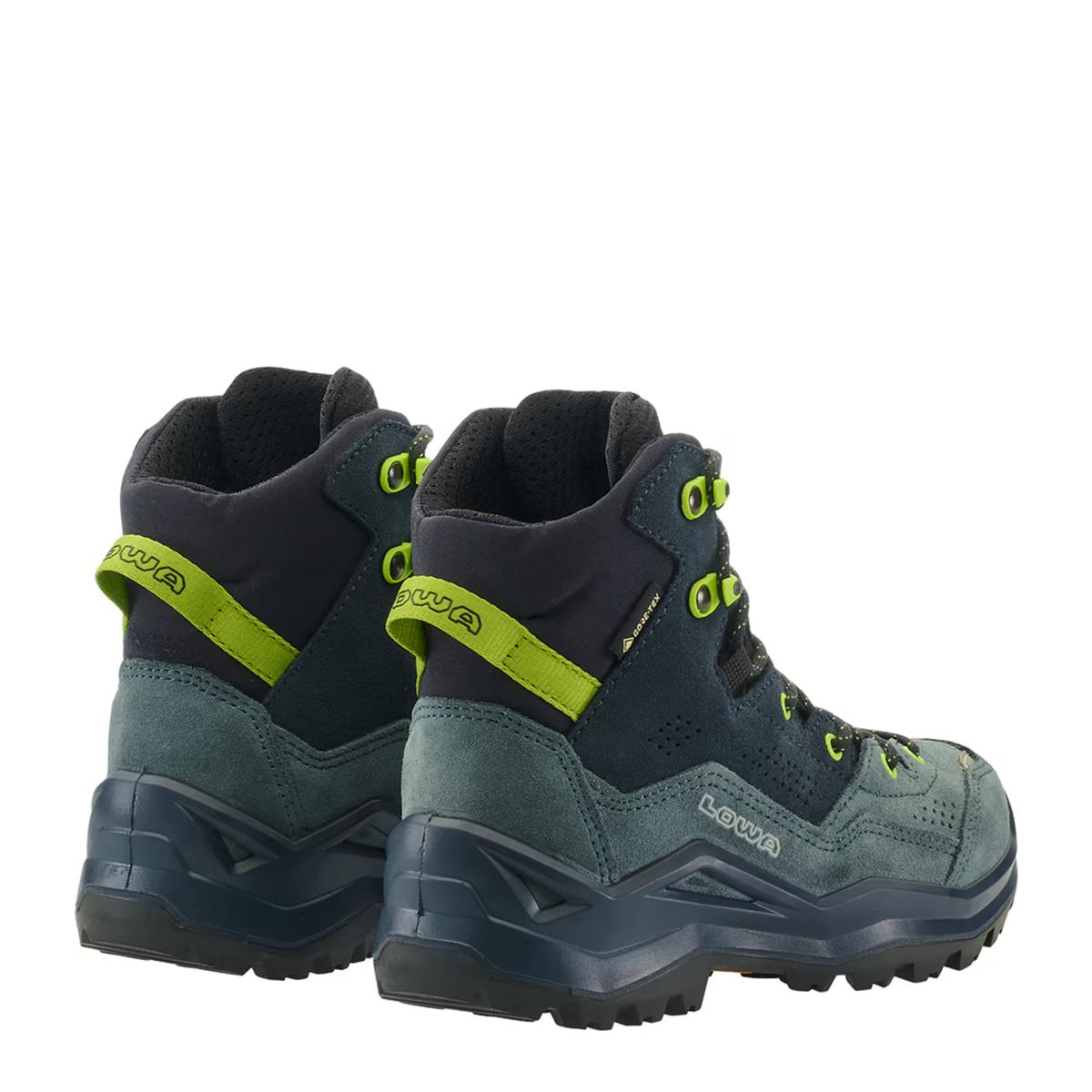 Lowa Kinder Outdoorschuhe Wandax GTX MID Junior Dunkelpetrol/ Limone, image 3 of 7