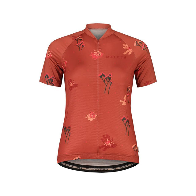 Maloja Vanil AOP 1/2 Cycle Jersey rosehip Damen Radtrikot
