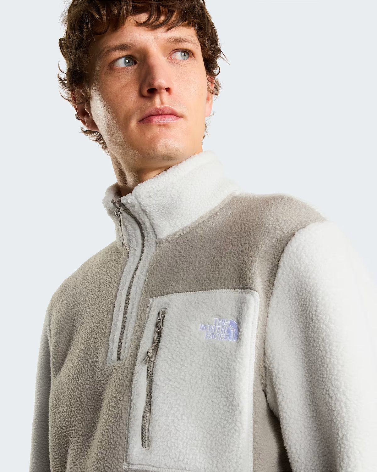 The North Face Yumiori 1/4 Zip Herren stone slab/cumulus cloud