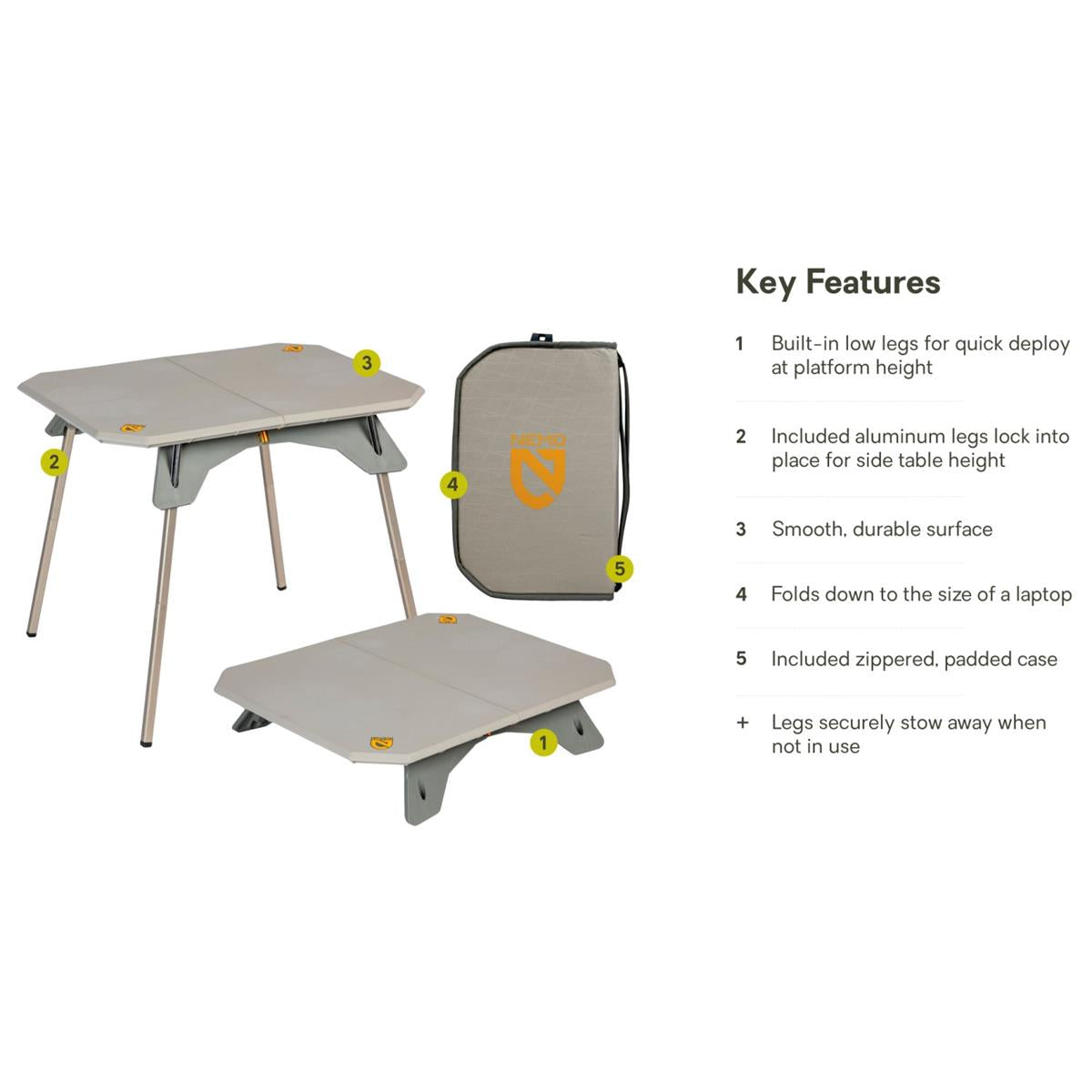 Nemo Moonlander Dual Height Camp Table