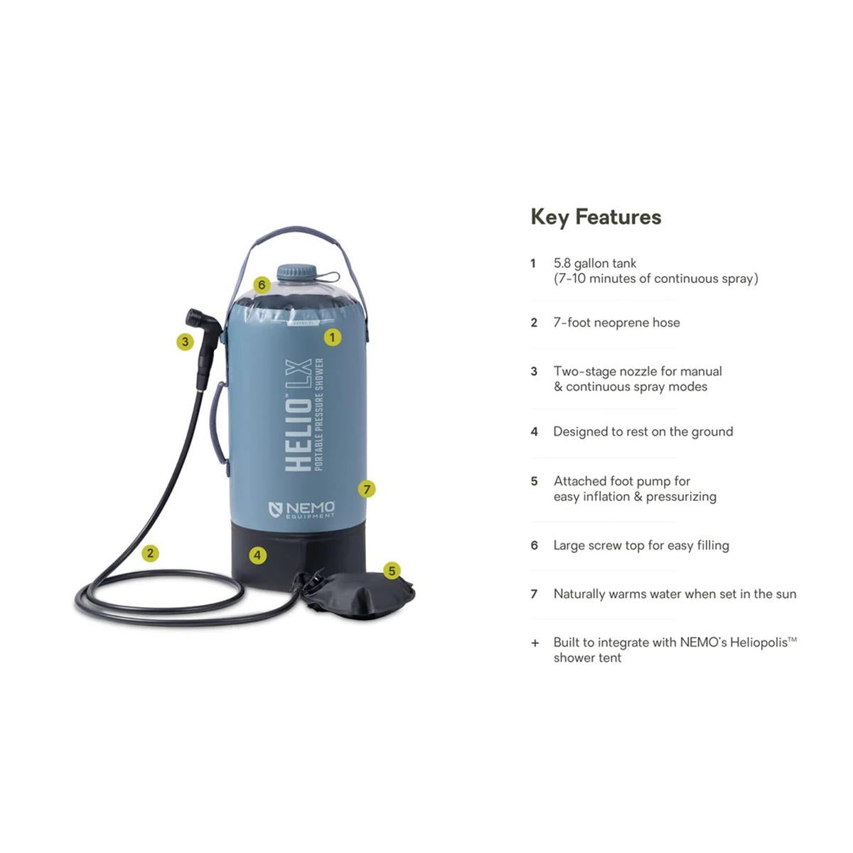 Nemo Helio LX Pressure Shower, image 4 of 9