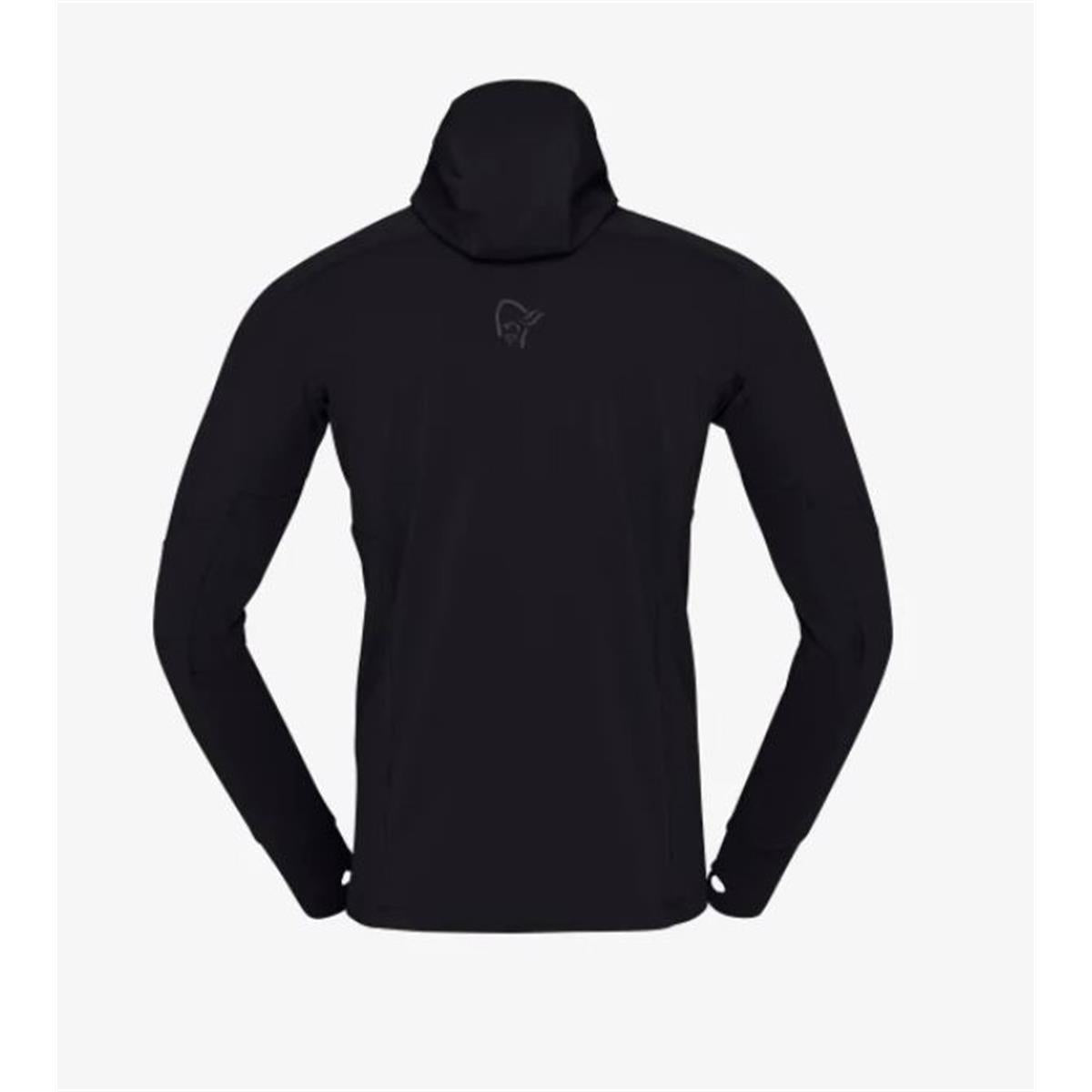 Norrona Falketind Power Grid Hood caviar black Herren Powerstretchjacke