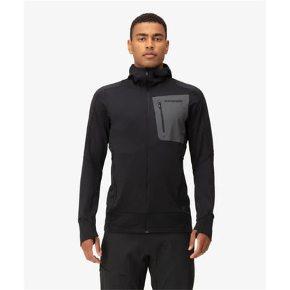 Norrona Falketind Power Grid Hood caviar black Herren Powerstretchjacke