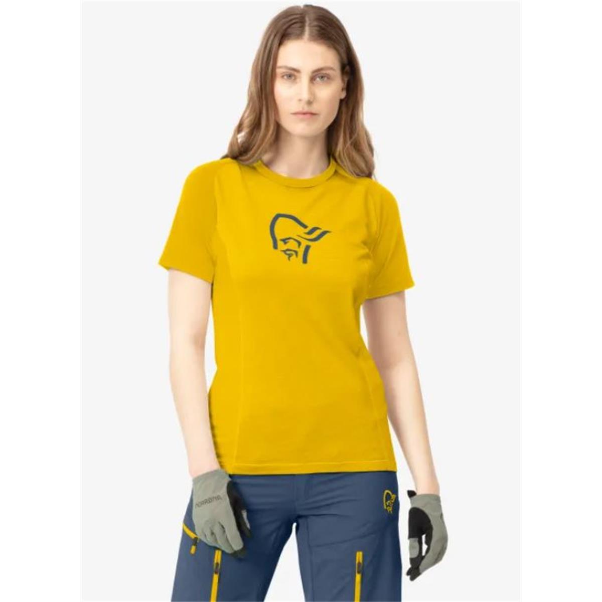 Norrona Fjora wool sulphur Damen T-Shirt, image 3 of 4
