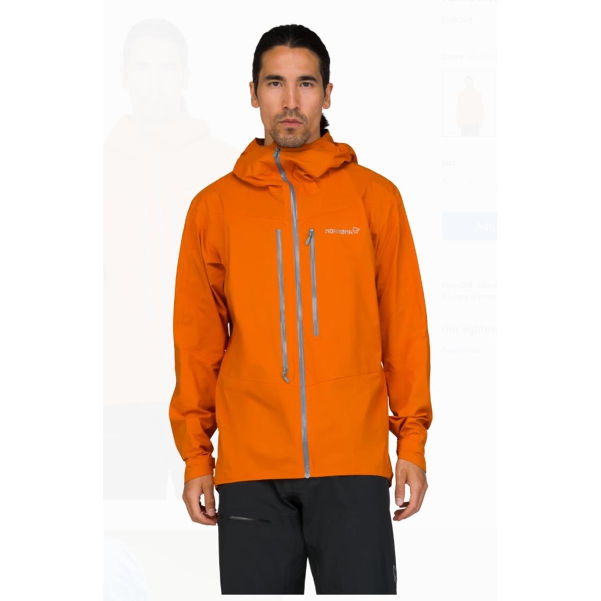 Norrøna Men's falketind dri1 Jacket - gold flame, Bild 2 von 3