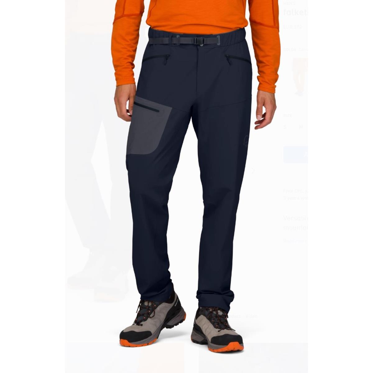 Norrøna Men's falketind flex1 Light Pants - caviar black, image 2 of 3