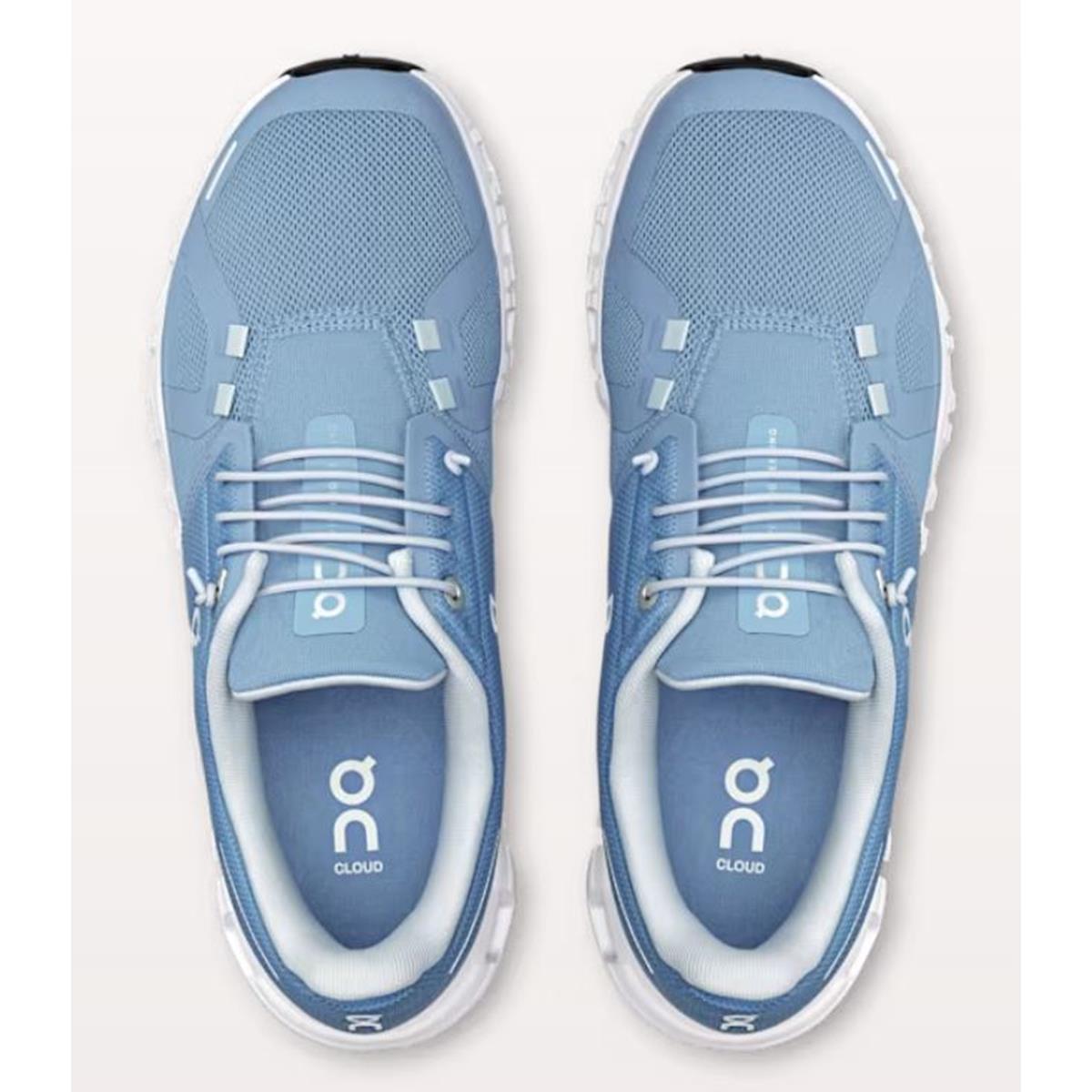 ON Cloud 6 Damen Chambray White
