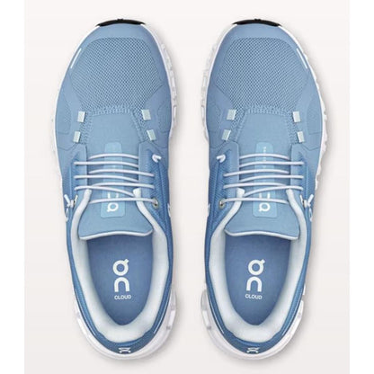 ON Cloud 6 Damen Chambray White