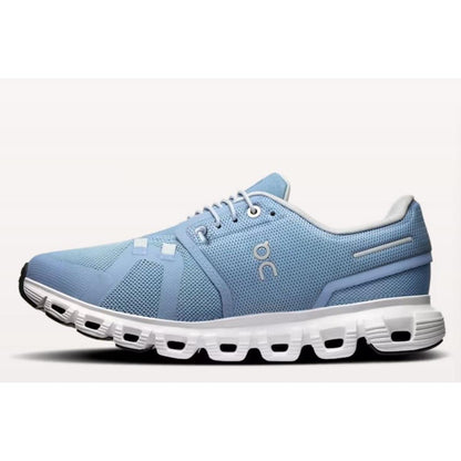 ON Cloud 6 Damen Chambray White