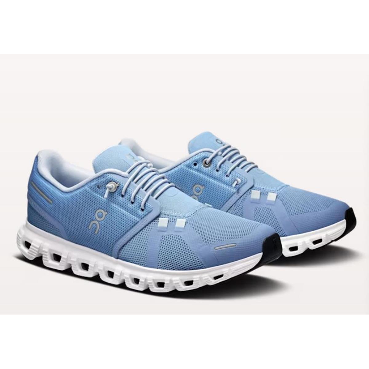 ON Cloud 6 Damen Chambray White