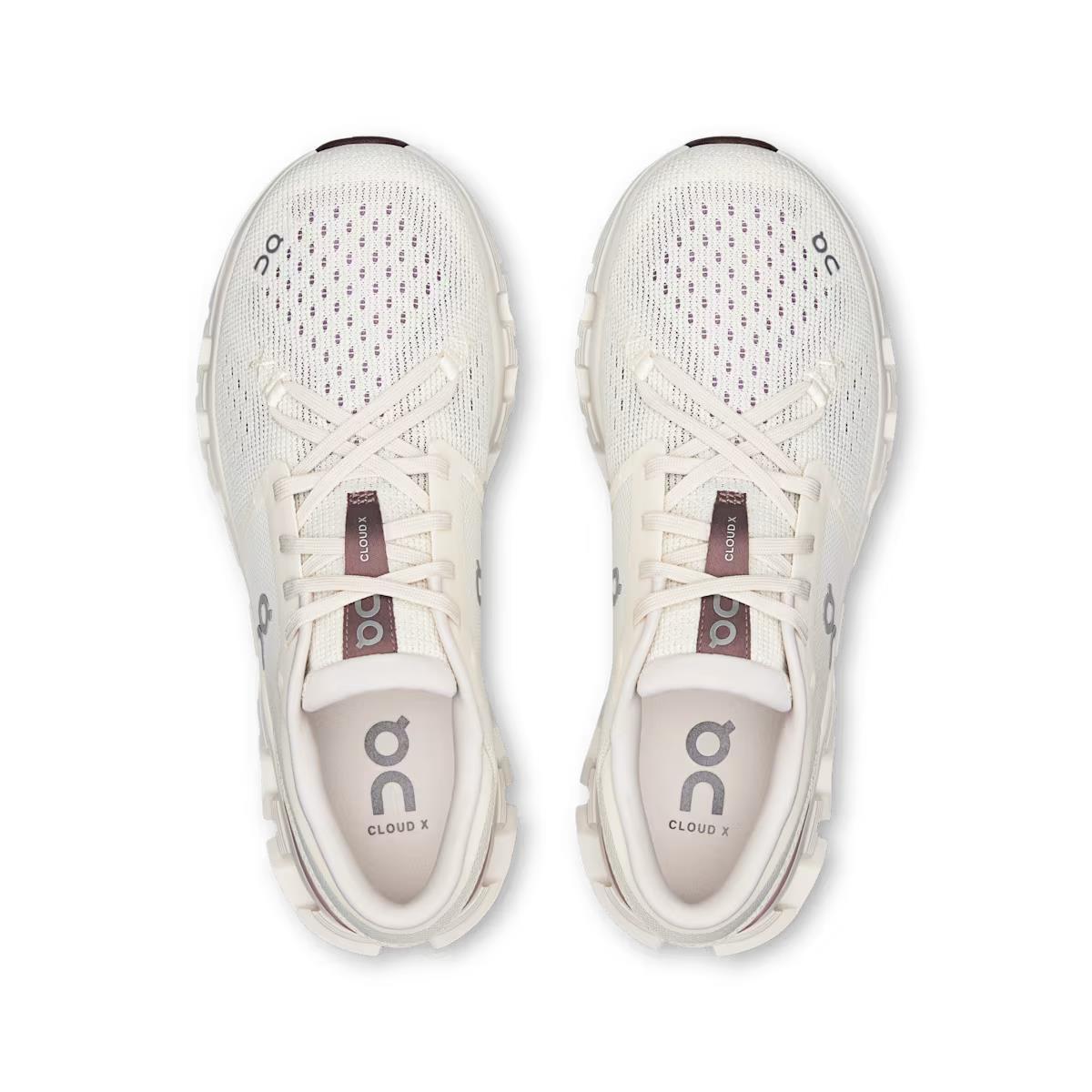 ON Damen Joggingschuhe Cloud X 4 Ivory / Heron