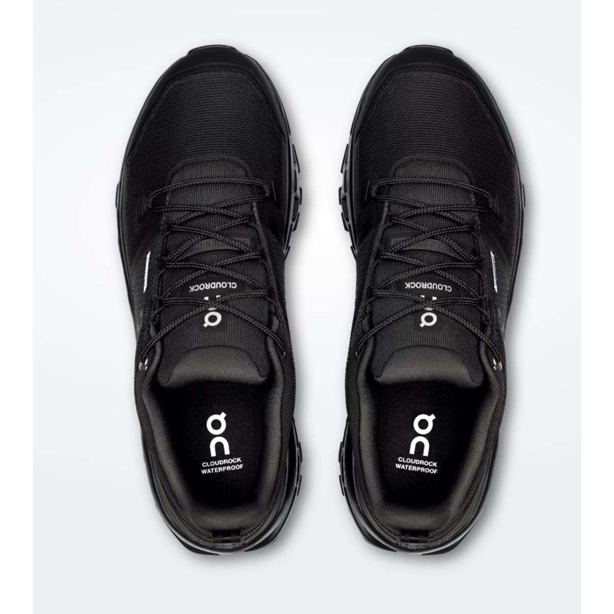 ON Cloudrock Low Waterproof Black/Black Herren, image 2 of 4