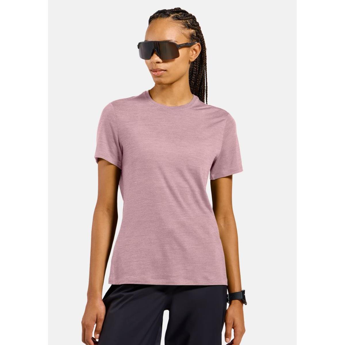 Odlo W Merino Tencel Plain Tee hyper pink melange Damen T-Shirt