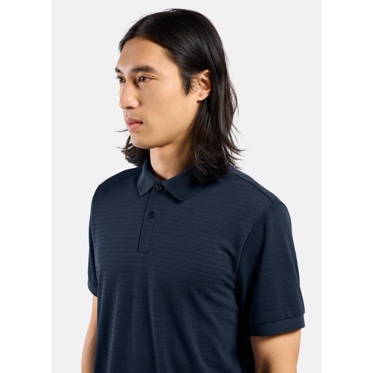 Odlo M Ascent Natural Polo S/S dark sapphire Herren T-Shirt