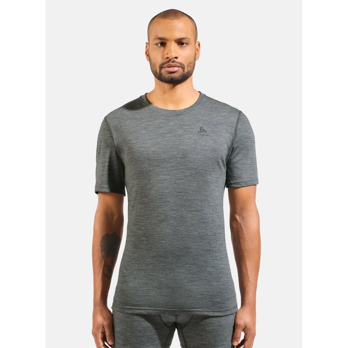 Odlo M Merino 160 BL Top s/s odlo steel grey melange Herren Unterhemd, image 3 of 4